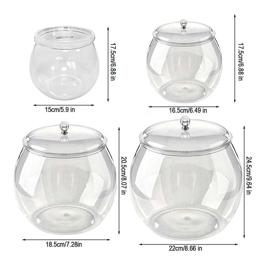 1.1/2.3/4/6L Flour Grains Candy & Cookie Plastic Jar Hard and Smooth Pot with Lids Clear Airtight Food Storage Canister For Home