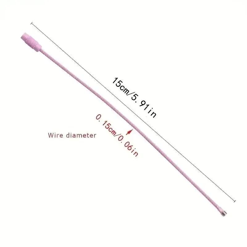 10pcs Colorful Stainless Steel Wire Luggage Tag Key Chain Clip Durable And Easy To Install Perfect For Travel And Everyday Use