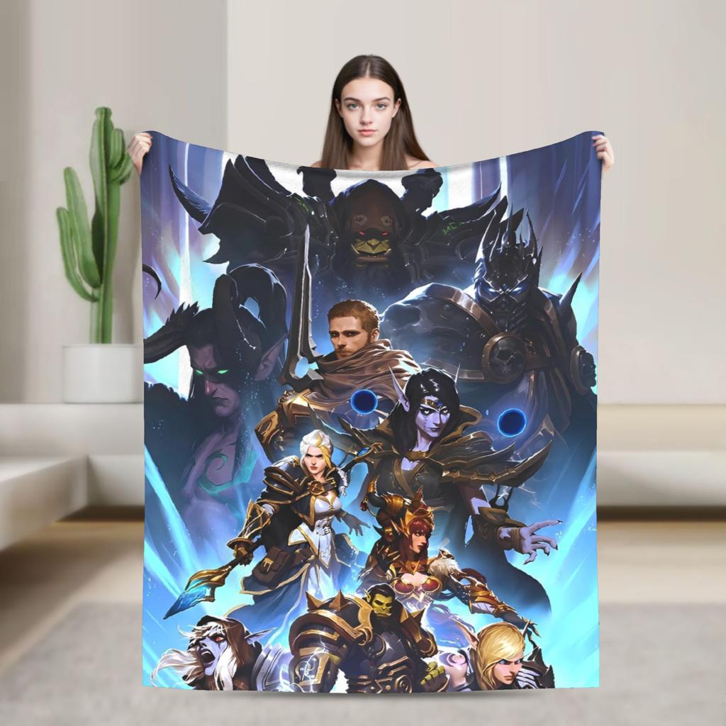 World of Warcraft, WOW Game Blanket Quality Super Warm Throw Blanket Winter Picnic Outdoor Graphic Bedspread