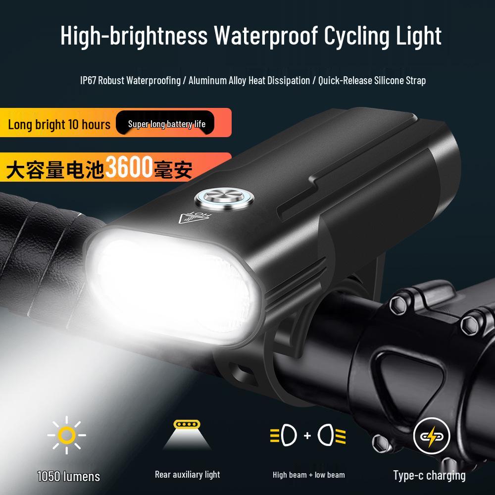 Waterproof Outdoor Bicycle Light Set: Easy-Install Front & Tail Lights for Night Riding