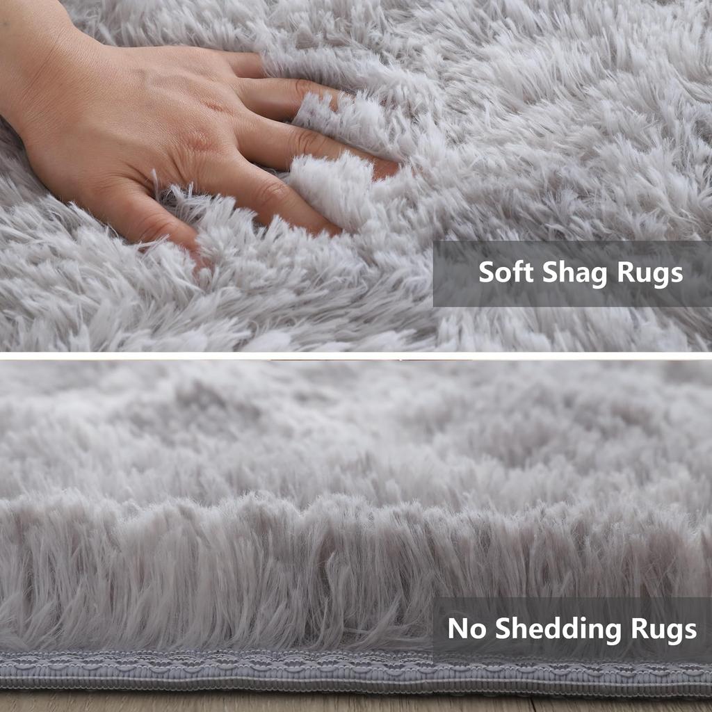 Ultra-Soft Puffy Rug, Bedroom & Living Room Indoor Floor Mat, Nursery Carpet, Children's Girls' Room Home Decor