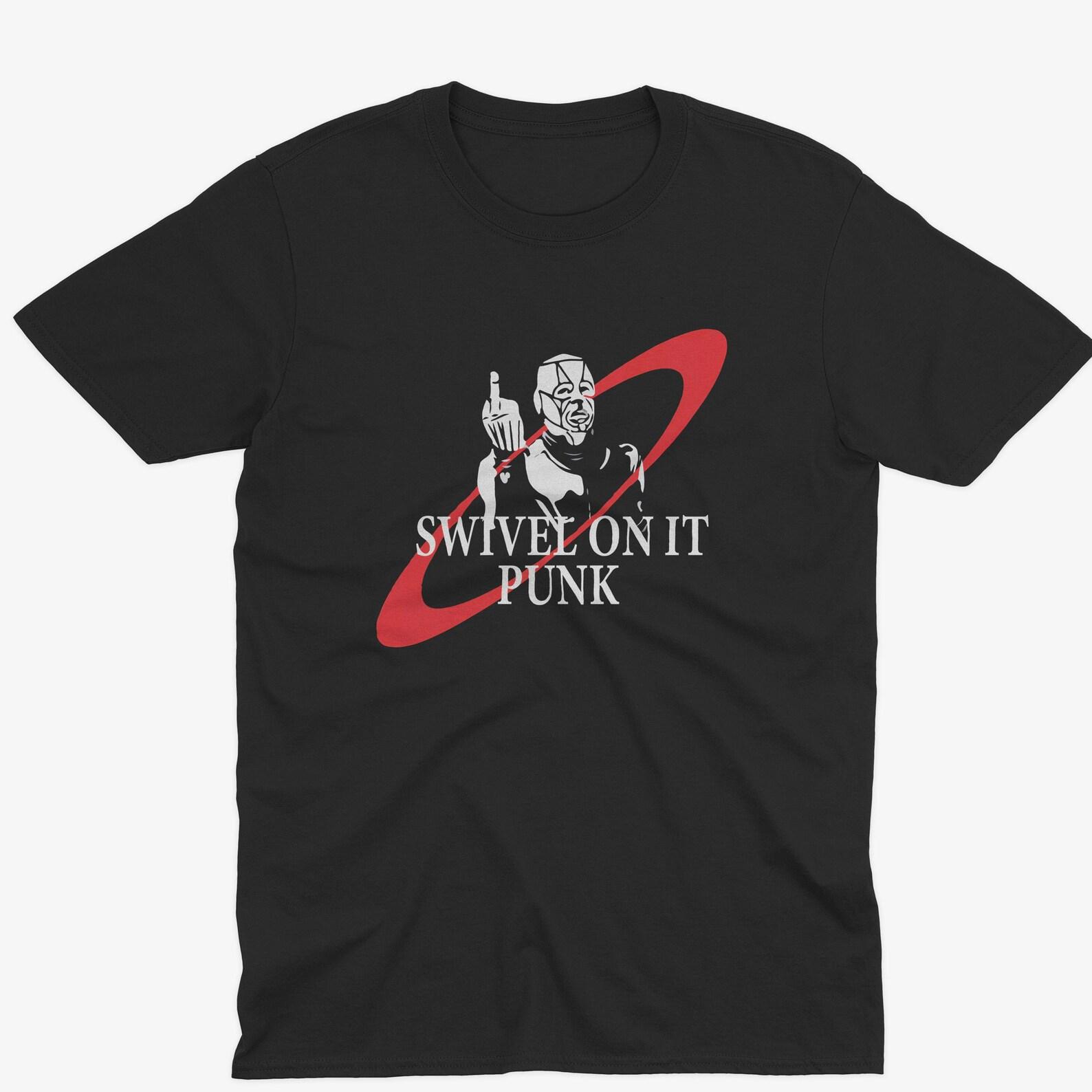 Red Dwarf - SWIVEL ON IT punk T-Shirt, Red Dwarf T-Shirt, Ace Rimmer T-Shirt, Kryten T-Shirt, Red Dwarf Gift, Smeg Head Red Dwarf L