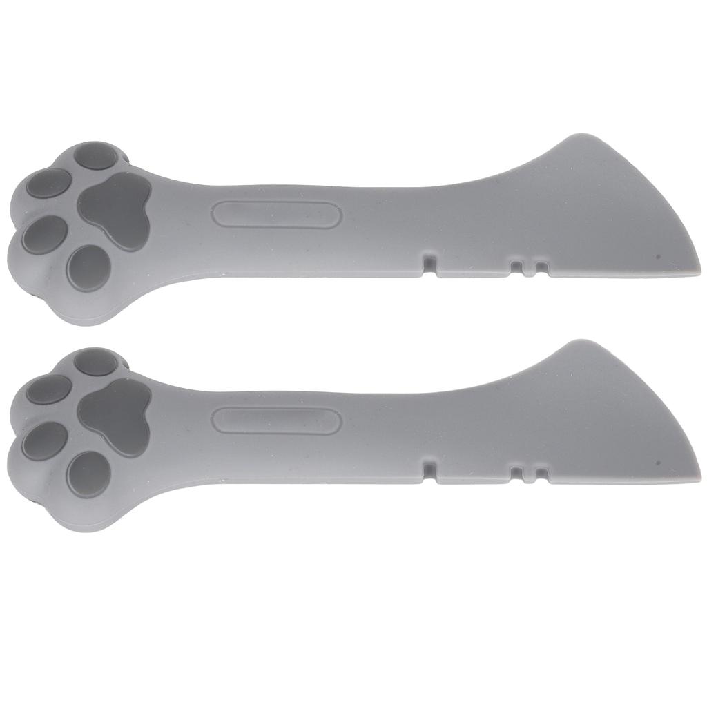 2pcs Multifunction Pet Cat   Can Opener Food Spoon Silicone Lightweight Washable for Cat