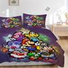 3pcs bedding set Mario Party Includes 1 Comforter + 2 Pillowcases, Without Pillow Inserts, Soft Comfortable, Lightweight Breathable, Printed