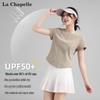 La Chapelle Women's Slim-Fit Cooling Quick-Dry Sport T-Shirt with Curved Hem