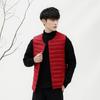 New Men's 90 Velvet Solid Color Men's V-neck Round Neck Vest Down Jacket Vest Oversized Jacket
