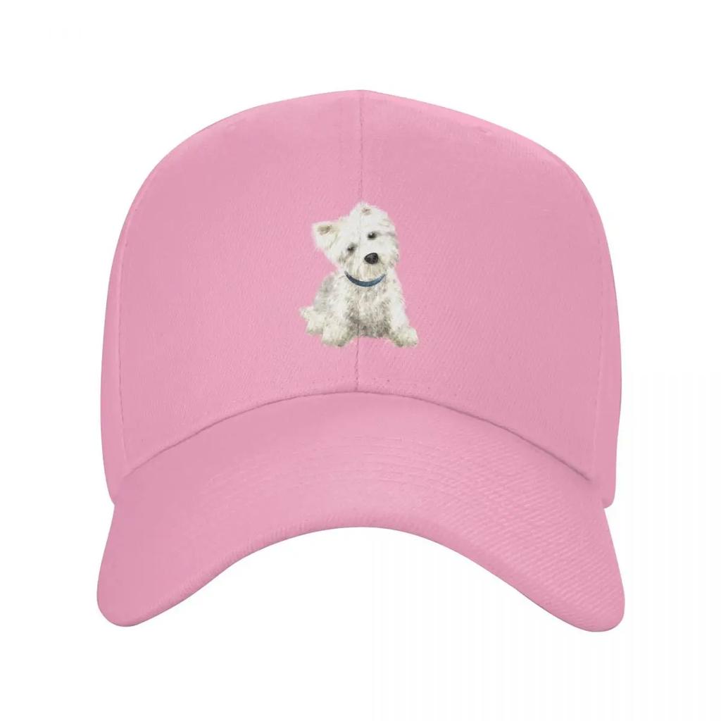 Vlastní Baseballová Čepice West Highland White Terrier Dámská Nastavitelná Život Je Lepší S Westíkem Kšiltovka Streetwear Snapback Čepice