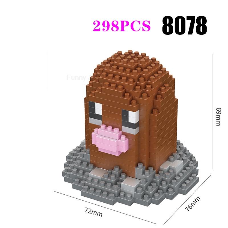 Funny Pokemon Building Blocks Assembly Anime Picachu Charizard Doll Blastoise Bulbasaur Gengar Pokémon Bricks Toy for Kid Gift