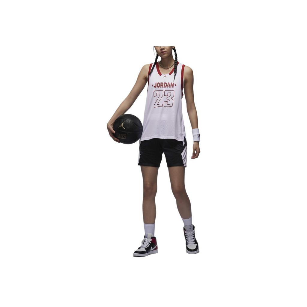 Jordan Letter And Number Print Breathable Loose Casual Mesh Comfortable Vest Women tops White FN6688-100