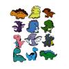 Cute Dinosaur Brooch Set: Triceratops & Brontosaurus Metal Badges for Kids' Clothing or Bag Decoration
