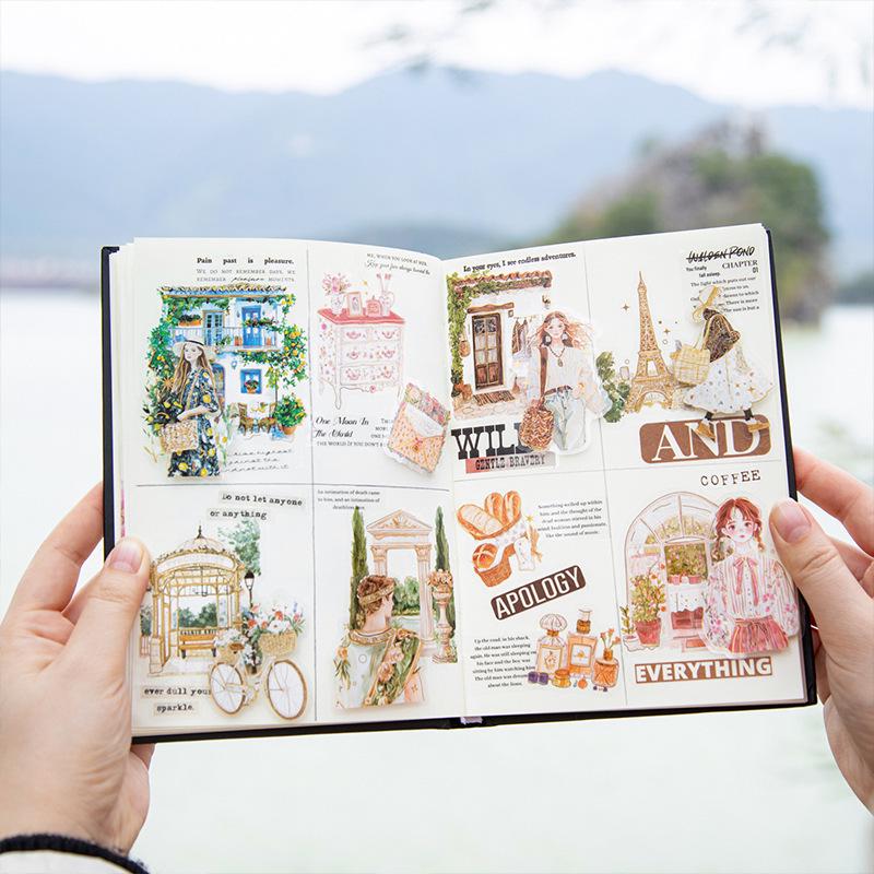 Beautiful Day Trip Scenery PET Sticker Pack: 6 Styles, 20 Sheets of Travel-Inspired Decorative Stickers