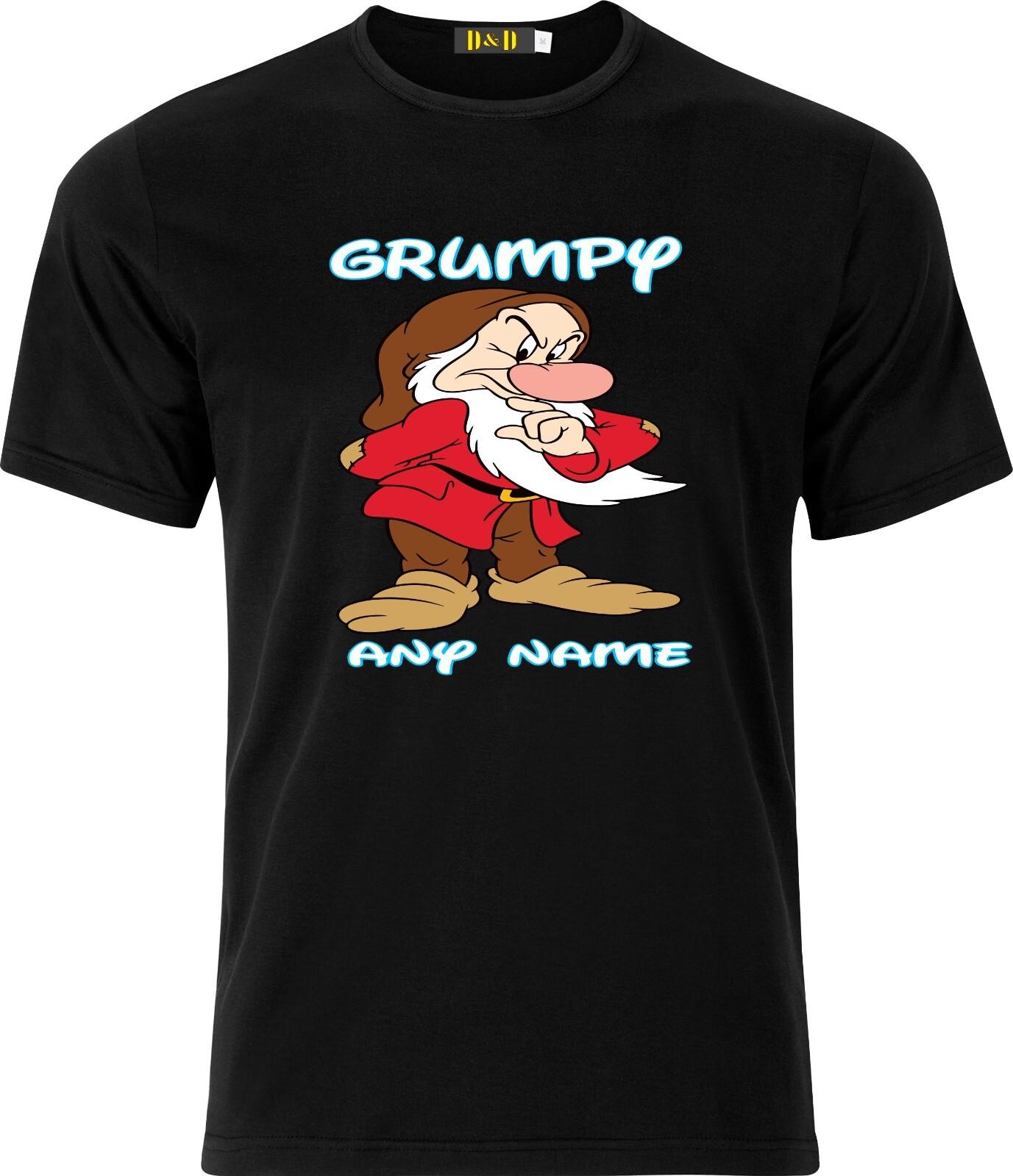 Personalised Seven Asorted Differnt Dwarfs Full Colour D.T.F Cotton T Shirt Mens Womens Tees Top XL