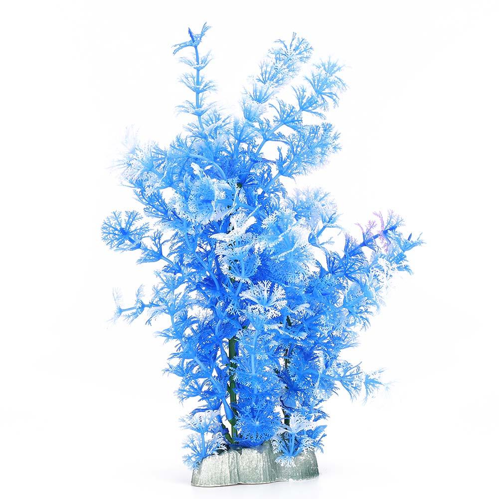 Aquarium Underwater Artificial Plastic Aquatic Plant Landscape Purple White Water Grass for Fish