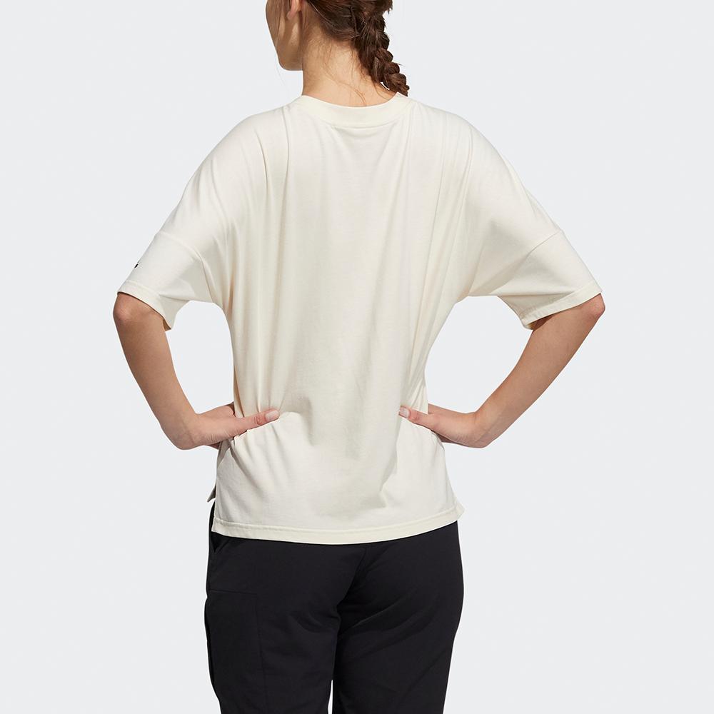 adidas Drop Shoulder Sleeve T Shirt Women's Ecru H23097
