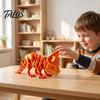 Educational Triceratops Toy 3D Printed Skeleton Model, Movable Joints Dinosaur Articulated Action Figure, Bone Desktop Decoration Collection Model