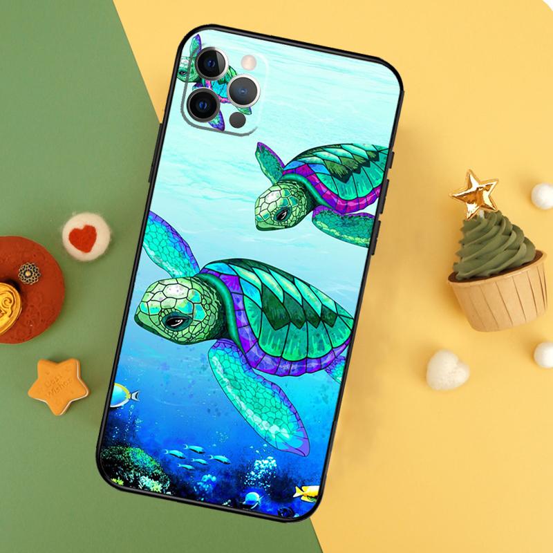 Sea Turtle Phone Case For iPhone 17 17Air 16 16E 15 14 13 12 11 Pro Max 12 13 Mini Shockproof Cover