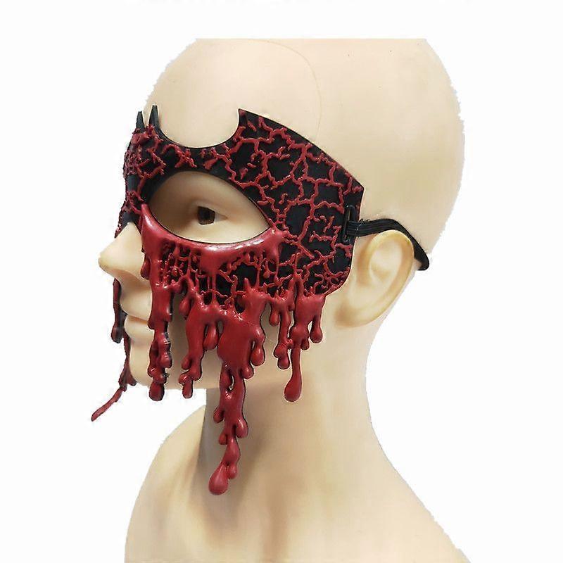 Halbgesichts-Fledermausmaske für Halloween-Tanzparty PVC