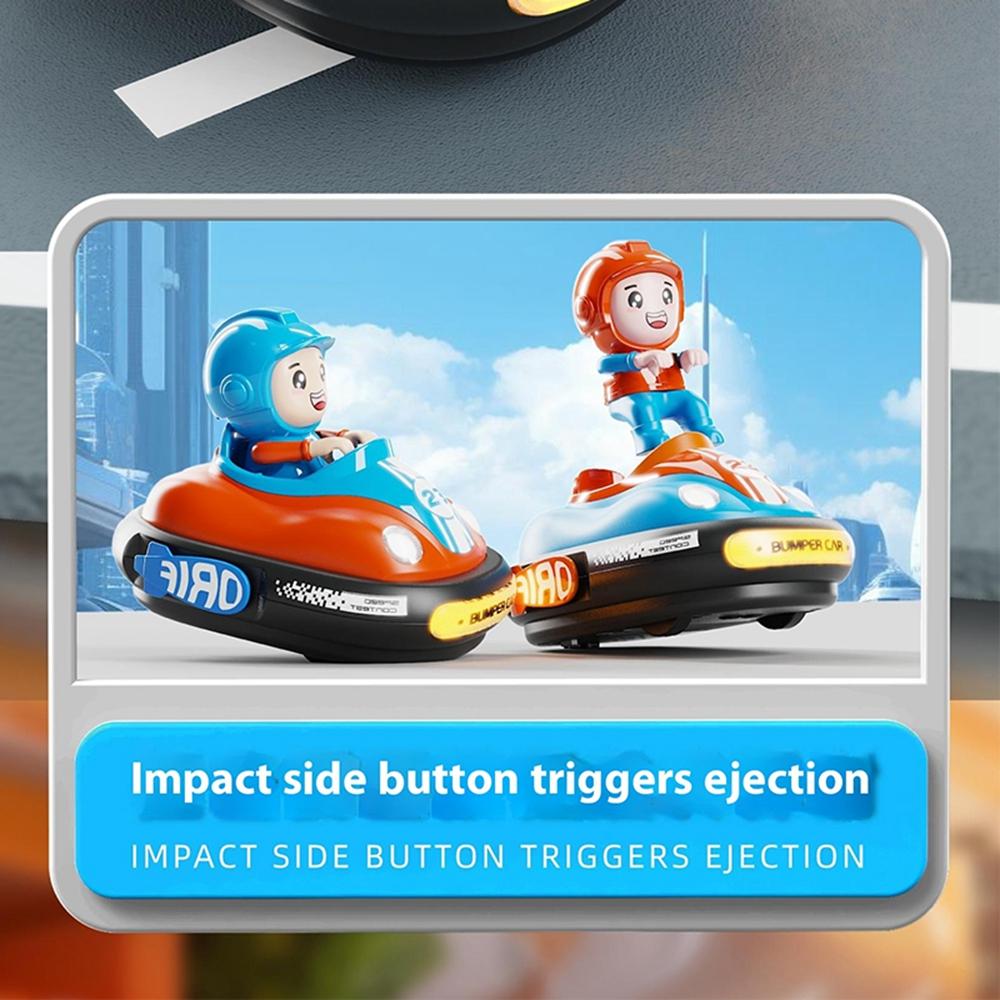 

2629-T36A 2Pcs Remote Control Bumper Cars Ejecting Drivers Dolls Car with Light Music Type A