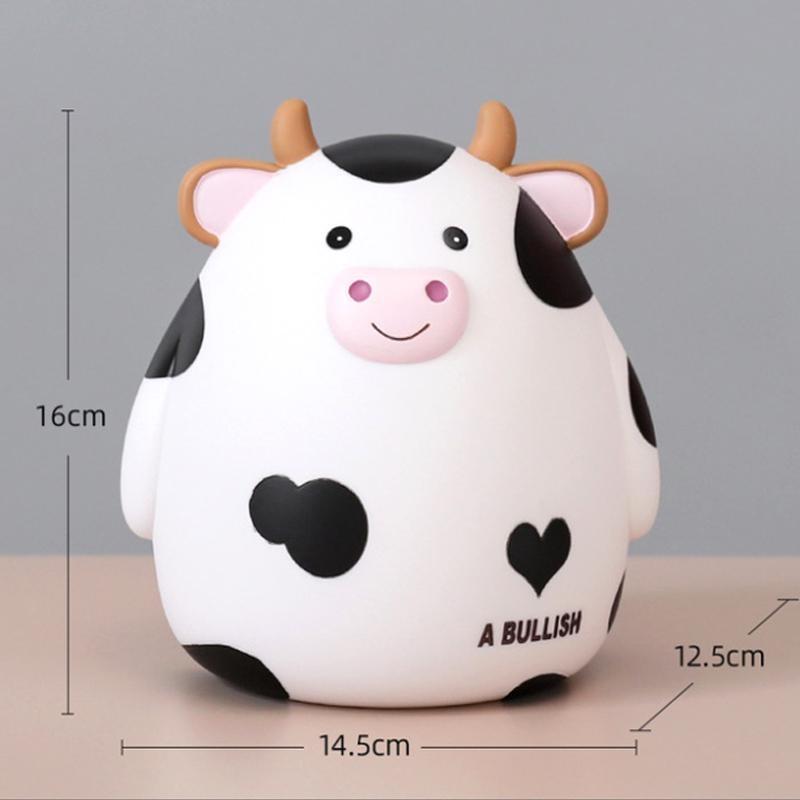 New Cute Cartoon Image of Calf Resin Ornaments Children's Pet Money Box Home Decoration Children's Gifts Coin Bank