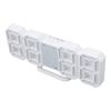 3D LED Digital Clock Time Temperature Display Night Light Alarm Function White 3D Digital Clock for