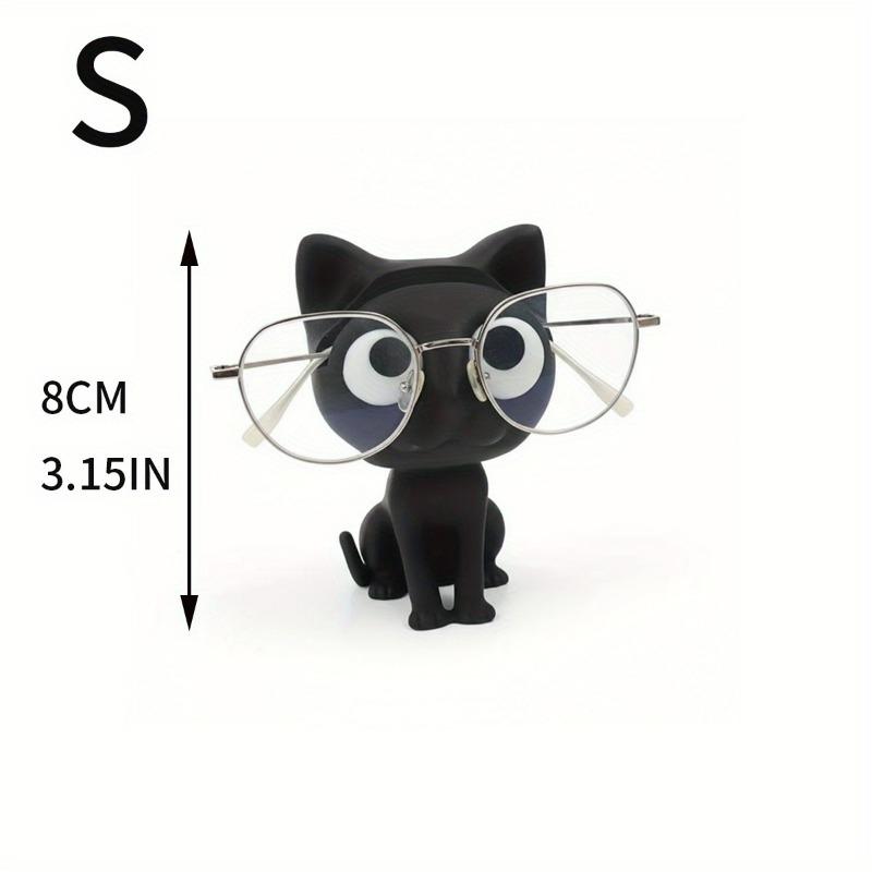 

2Pcs Creative Cat-Shaped Eyeglass Holder Stand with Adhesive Base for Home & Office 2 pieces pack чёрный