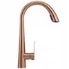 Ross Copper Brushed Copper Kitchen Faucet with Swivel Spout