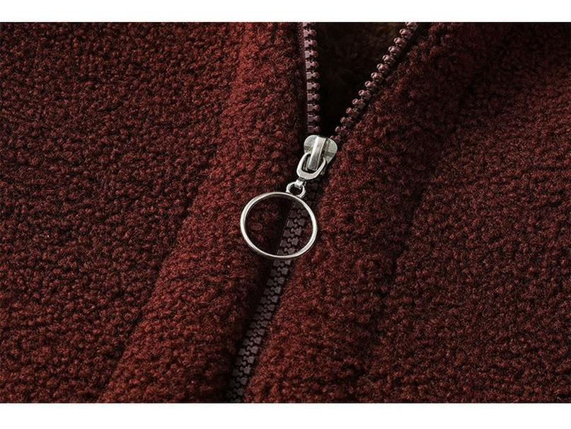 Mom's Plus Size Hooded Fleece-Lined Winter Coat for Middle-Aged and Elderly Women - Lambswool Padded Jacket