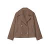 Neu eingetroffen Damen Herbst Winter Verdickter Wollmantel, Europäischer Amerikanischer Stil Großes Revers Langarm Kurze Oberbekleidung