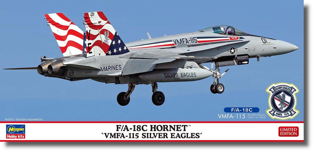 Hasegawa USA Hornet Silver Eagles Plastic Model Kit 02471 1/72 F/A-18C VMFA-115