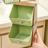 Double Layer Tea Bag Storage Box Creative Cosmetic Drawer Rack Desktop Snack Organizer  Bathroom