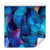 Wallpaper Ink Blue, Navy Blue, Turquoise and Purple 50x1000