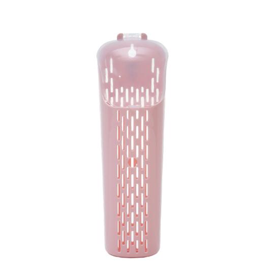 

Chopstick Storage Box with Dust-Proof Cover Durable Plastic Utensil Holder Compact Hollow Organizer for Kitchen розовый