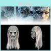 Gruselige Halloween Latexmaske für Erwachsene, Game Of Thrones Nachtkönig Charakter Requisite