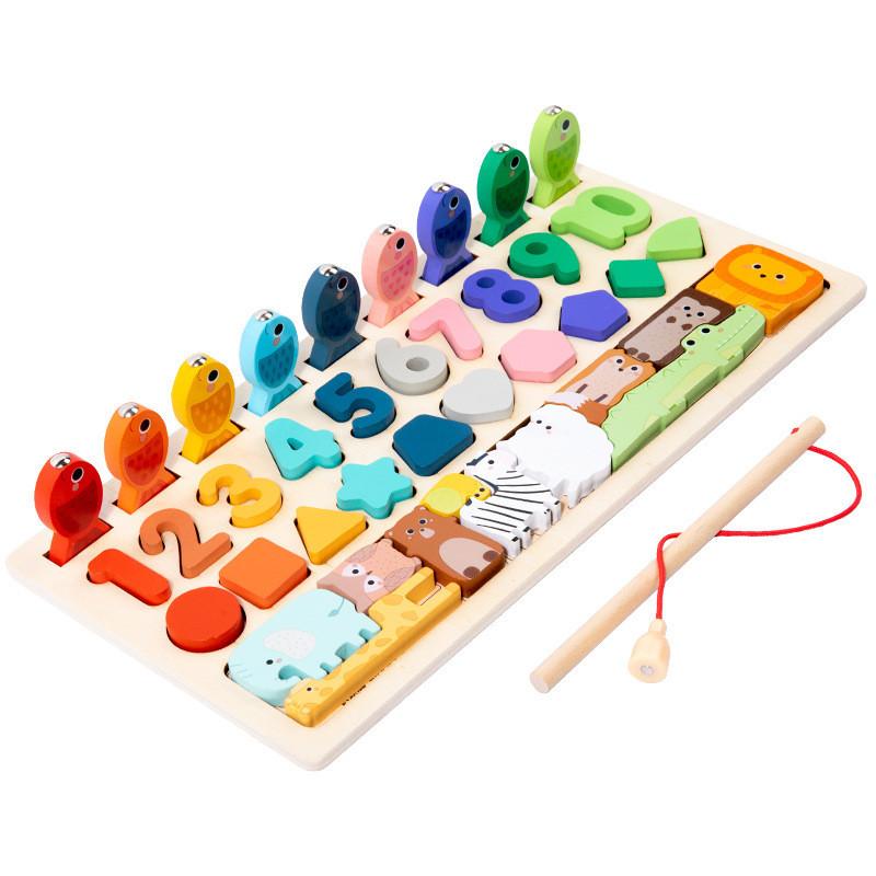 Educational Wooden Board With Animal Shapes For Fine Motor And Brain Training
