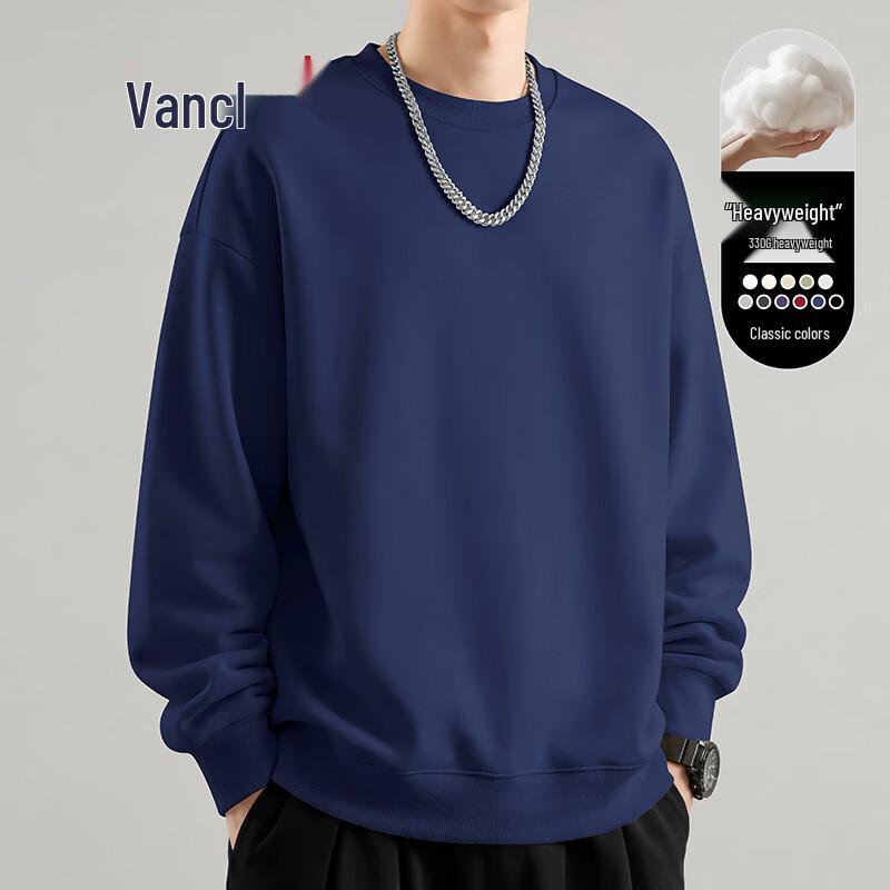 VANCL Men's Loose Fit Casual Heavyweight Long-Sleeve Sweatshirt