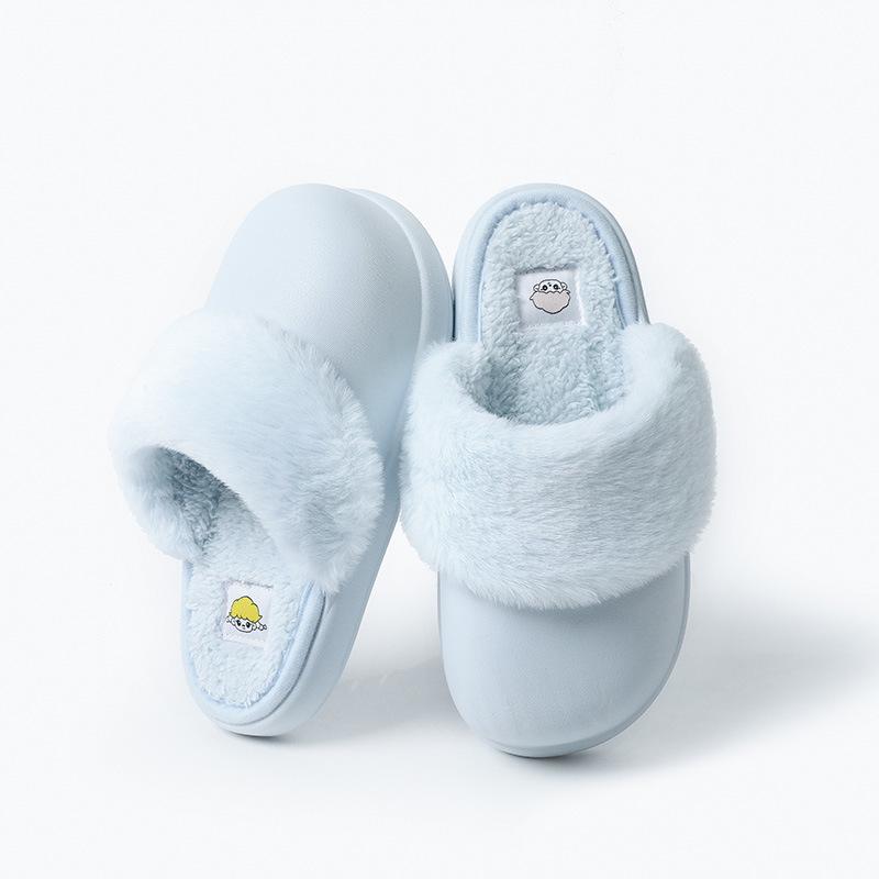 

Водонепроницаемые меховые тапочки: Съемный, Стираемый Хлопок для Мужчин и Женщин, Осень/Зима 2025, Для Домашнего и Уличного Использования 38-39 небесно-голубой