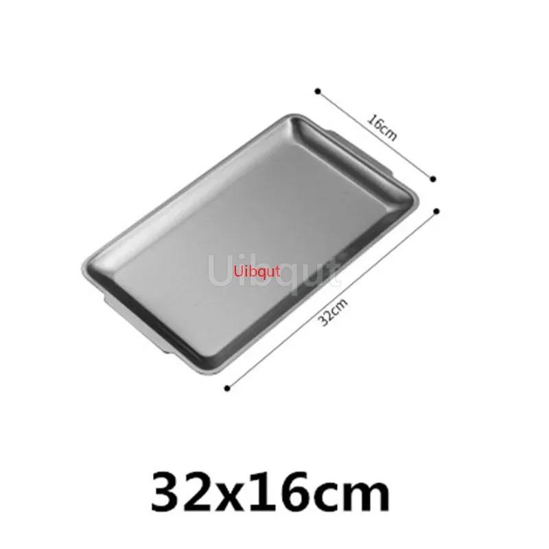 304 gold golden Stainless Steel Food Storage Trays BBQ Sushi Flat Dish Bread Pastry Baking Pan Kitchen Fruit Vegetable Plate