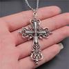 Betendes Kreuz Religiöses Amulett Anhänger Antike Bronze Metall Freund Halskette Neuankunft Geschenk