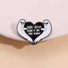 Ghost Creative Brooch In Heart Shape With Fun Letter Design For Halloween Parties