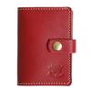 Porco Rosso Slim Genuine Leather Card Case with Book-Style Accordion Detail for Men and Women [sokunou] (Red)