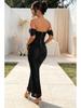 2026 European Sequin One-Shoulder Slit Dress - Women's Casual Fashion