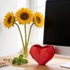 Unique 3D Printed Heart Shape Vases With Geometric Design Perfect For Valentines Day Gift And Home Decors