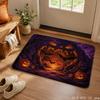 Dead Tree Pumpkin Crescent Moon Halloween Doormat Non Slip Indoor Outdoor Rug Cartoon Spooky Front Entrance Door Mat Rug