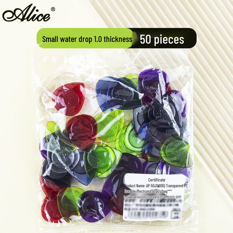 Alice Transparent Water Drop Bass Guitar Pick - Optional Thickness: 1.0mm, 2.0mm, 3.0mm