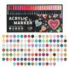 Dual-Tip Stackable Acrylic Markers - Quick-Drying Christmas Greeting Card Pens