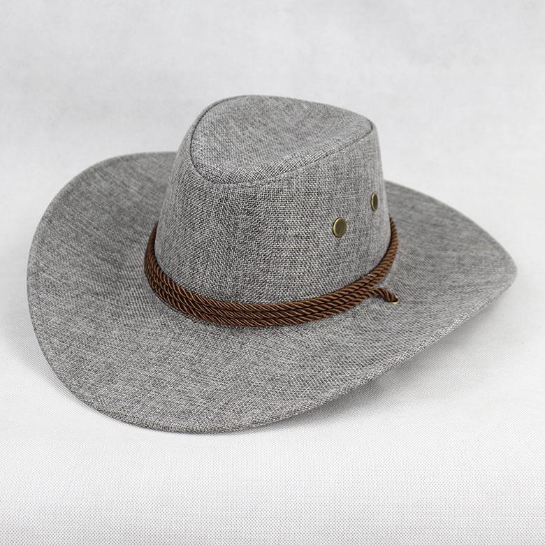 Men's Imitation Suede Western Cowboy Hat for Outdoor Camping & Hiking