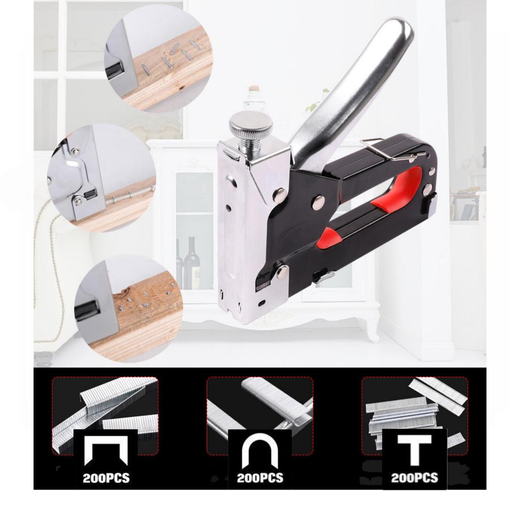 3 In 1 Nail Gun With 600 Staples Heavy Duty Staple Gun For Wood