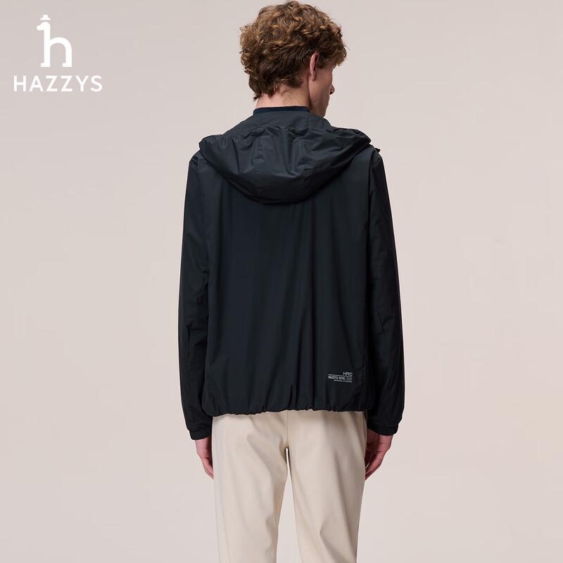 HAZZYS Erkek Su İtici Yüksek Esnekli Kapüşonlu Spor Ceket