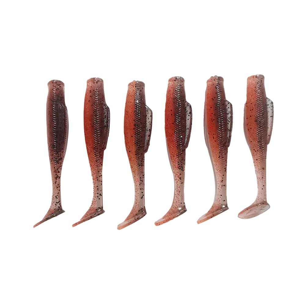 Stabiler Lauf Weichplastik Angelköder 6 Stück Schaufelschwanz Swimbait 6 7cm Länge