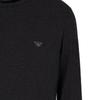 Emporio Armani Round Neck Solid Color Eagle Logo Embroidered Long Sleeve T-Shirt Men Tops Black 111653-4F584-00020